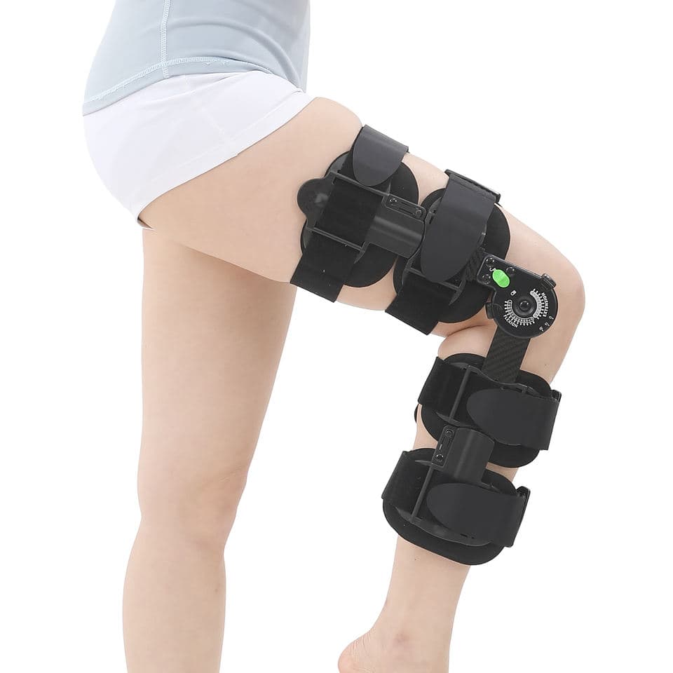 Justerbar karbonfiber knestøtte – postoperativ stabilisering og rehabilitering (ROM)