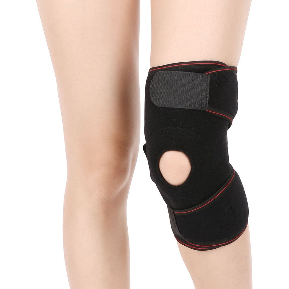 Knestøtte med åpen patella – justerbar kompresjon og sidestøtte