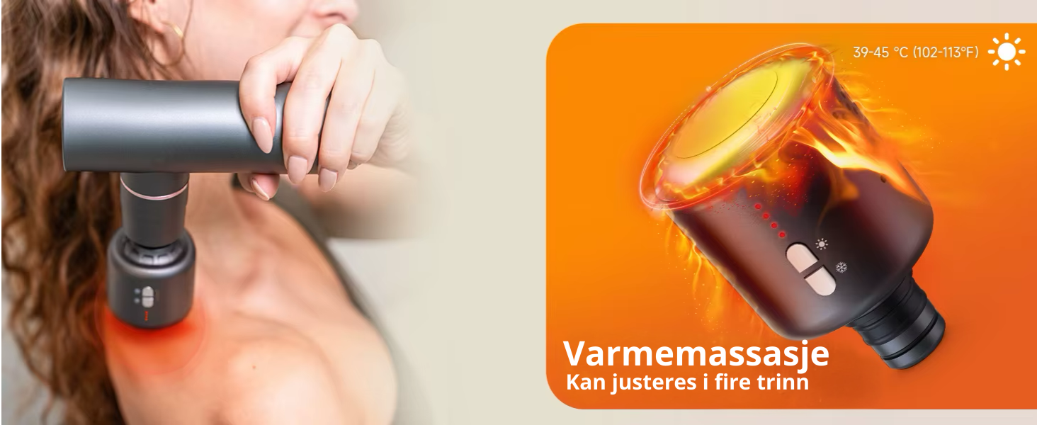 massasjepistol med varme og kuldeeffekt massasjepistol med varme og kuldeeffekt
