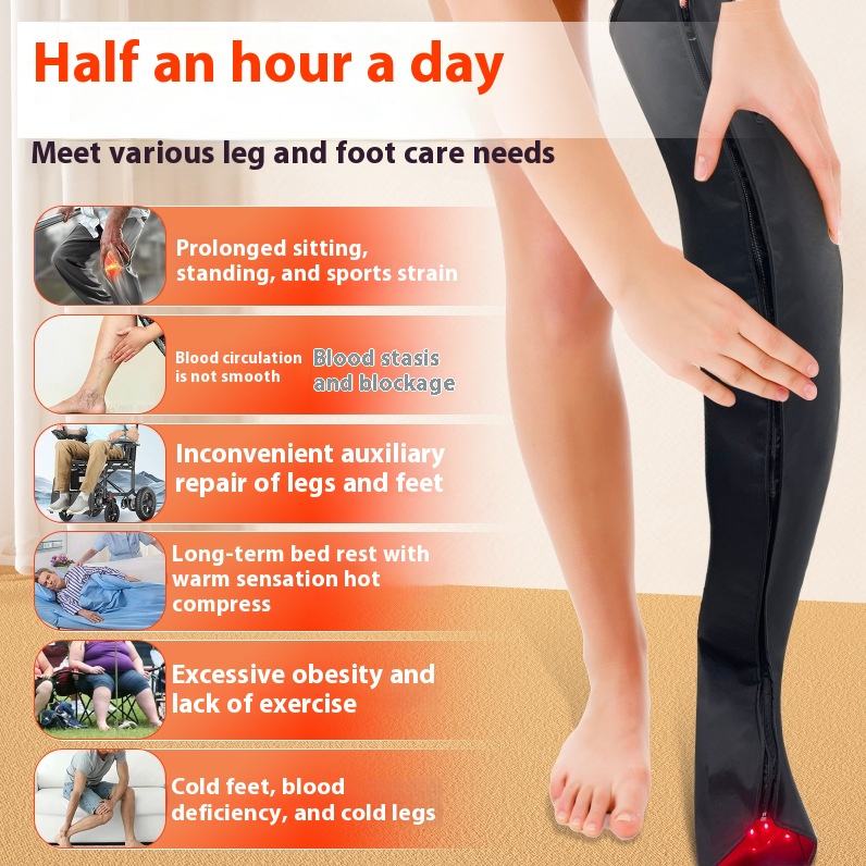 Rødlysterapi-støvler for ben og kne – Infrarød varmebehandling og smertelindring - Bilde 4