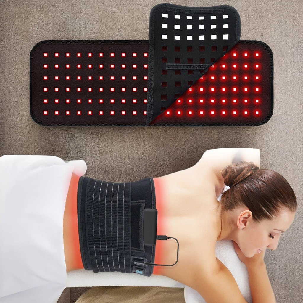 Rødlysbelte 660nm & 850nm – Smart lysterapi med varme og 5 intensitetsnivåer