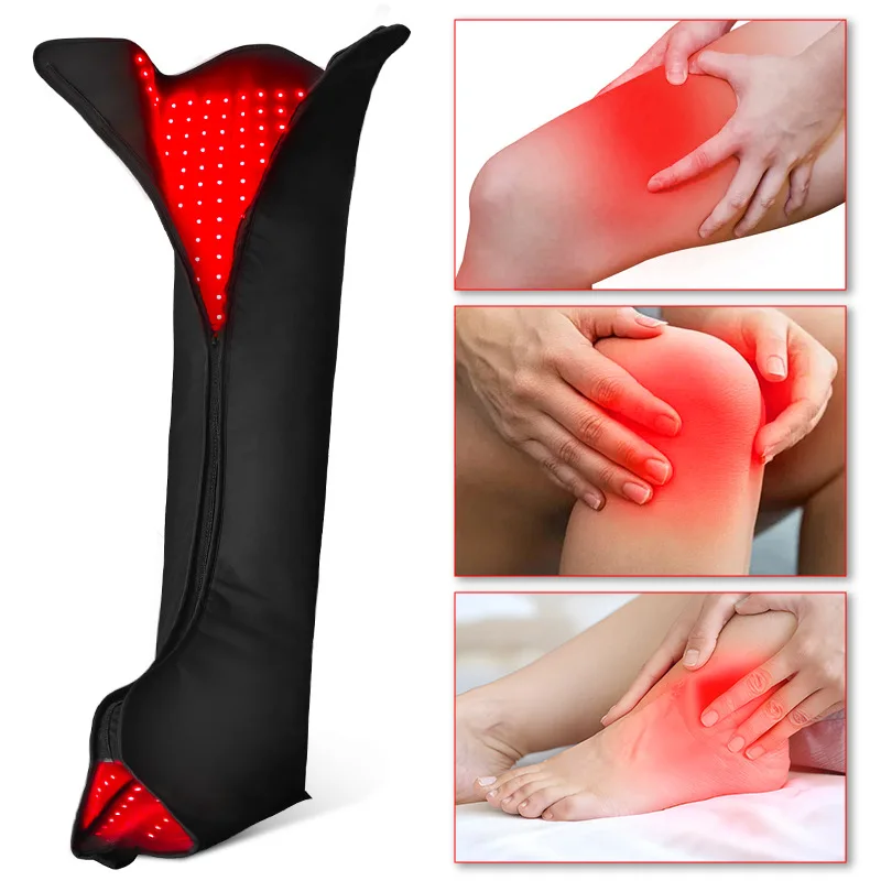 Rødlysterapi-støvler for ben og kne – Infrarød varmebehandling og smertelindring